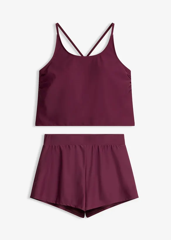 Tankini avec short de bain, s&eacute;chage rapide (ens. 2&nbsp;pces), bonprix