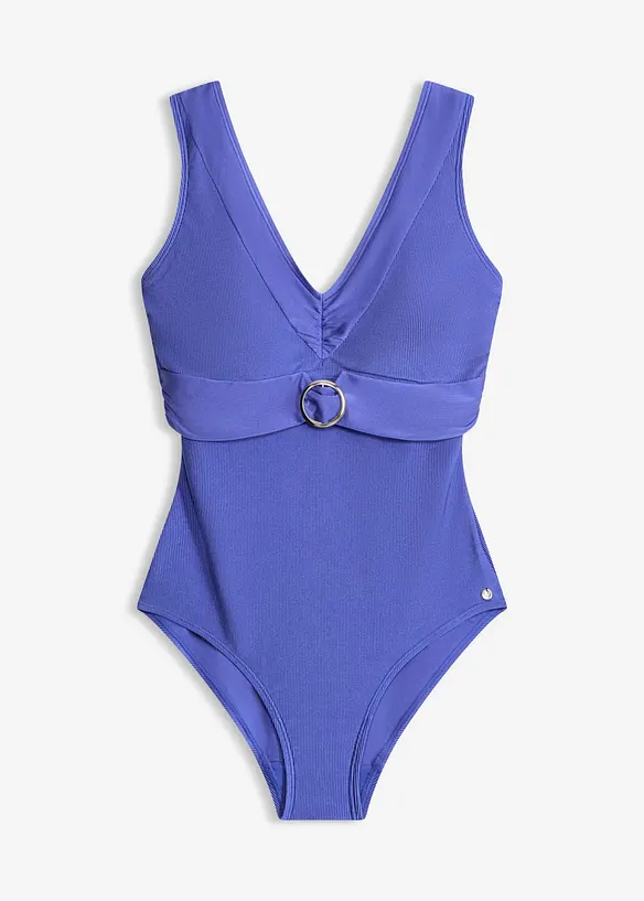 Maillot 1 pi&egrave;ce en mati&egrave;re c&ocirc;tel&eacute;e brillante, bonprix