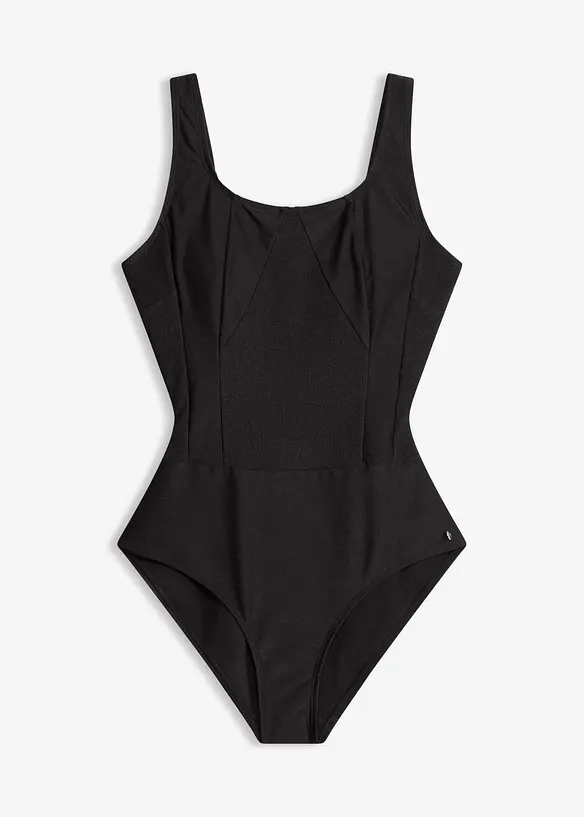 Medium Shape-Badeanzug aus gl&auml;nzendem Material, bonprix