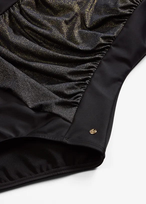 Medium Shape-Badeanzug mit gl&auml;nzendem Einsatz, bonprix