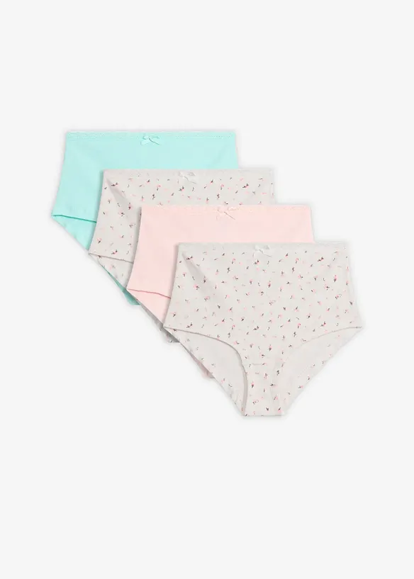 Maxi-Panty aus weicher Baumwollrippe​  (4er Pack)​, bonprix