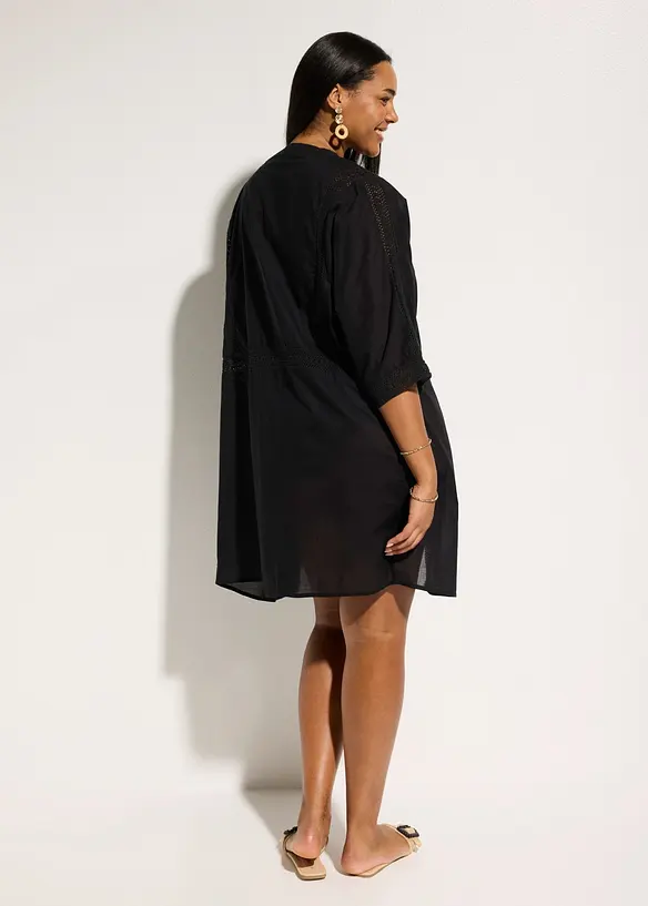 Kimono de plage avec dentelle, bonprix