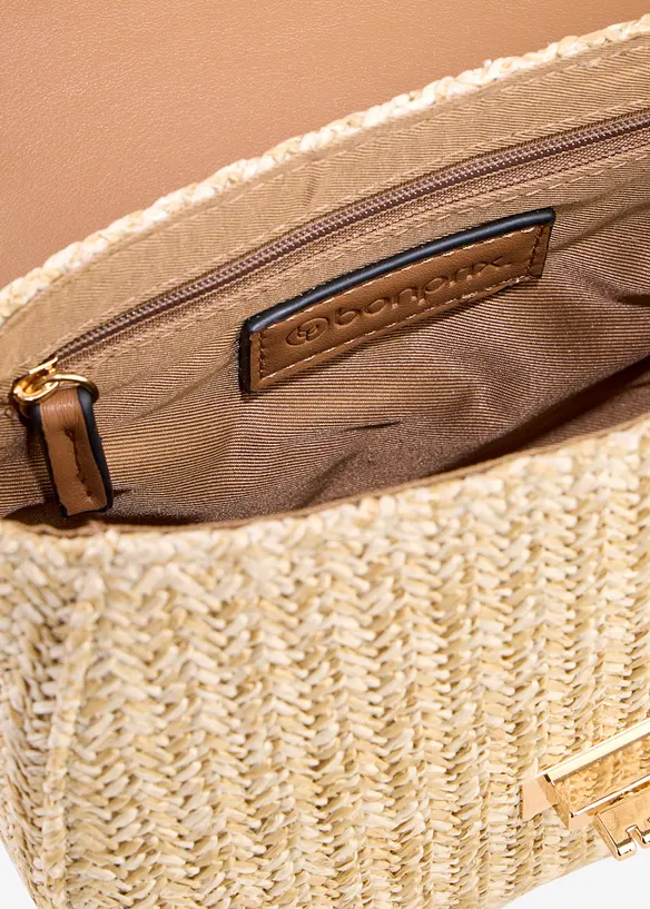 Sac &agrave; bandouli&egrave;re effet paille, bonprix