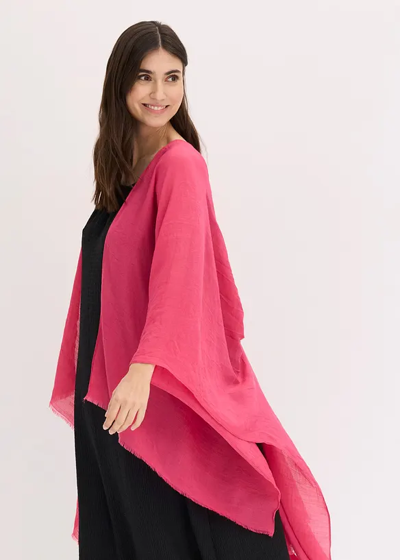 Poncho &agrave; d&eacute;tail smock&eacute;, bonprix