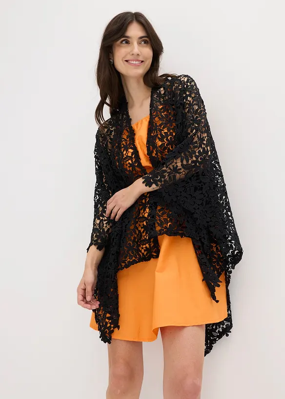 Poncho aus H&auml;kelspitze, bonprix
