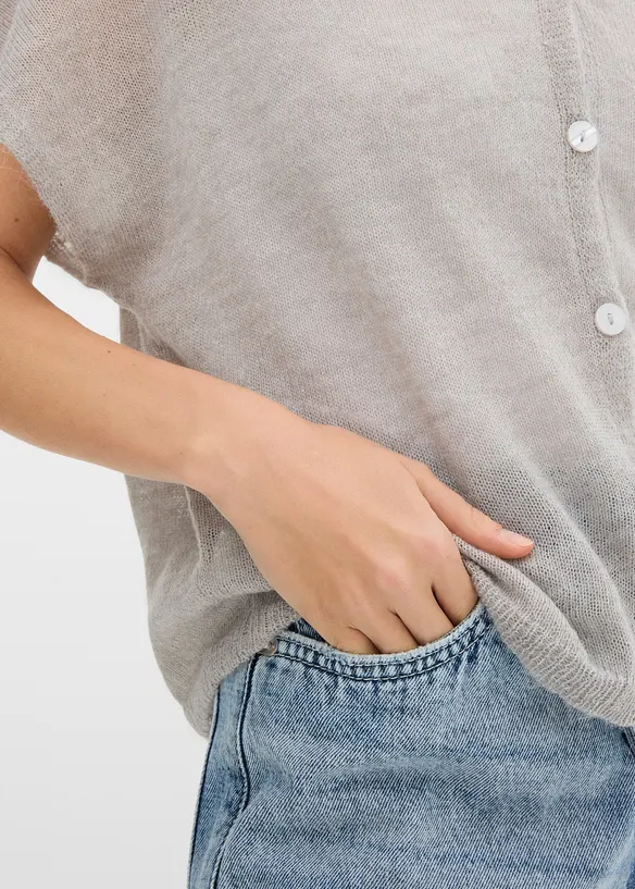 Oversize Kurzarm Cardigan, bonprix