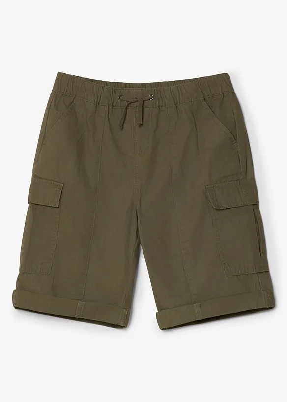 Schlupf-Cargo-Bermuda aus reiner Baumwolle, Regular Fit, bonprix