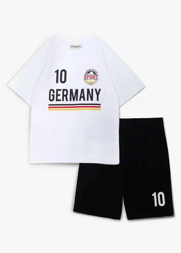 T-shirt et short en jersey 100% coton doux (ens. 2&nbsp;pces), bonprix