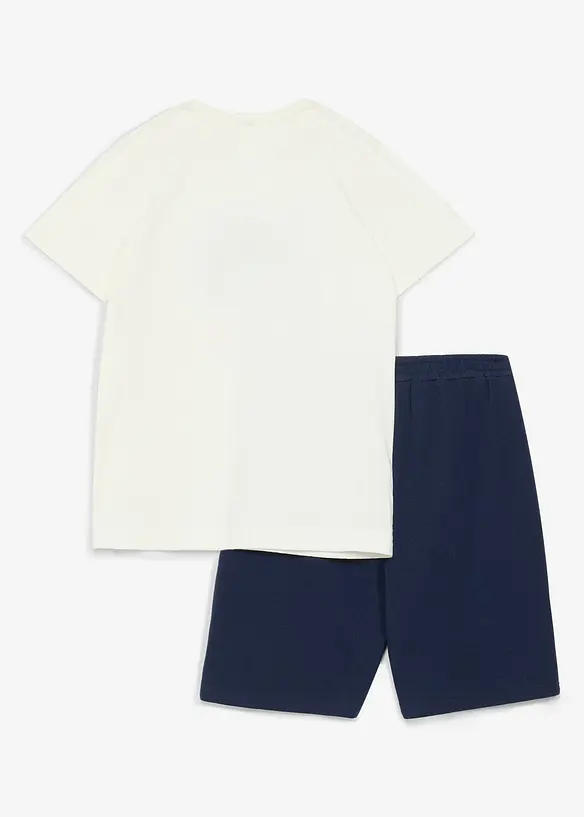 T-shirt et bermuda sweat 100% coton (ens. 2&nbsp;pces), bonprix