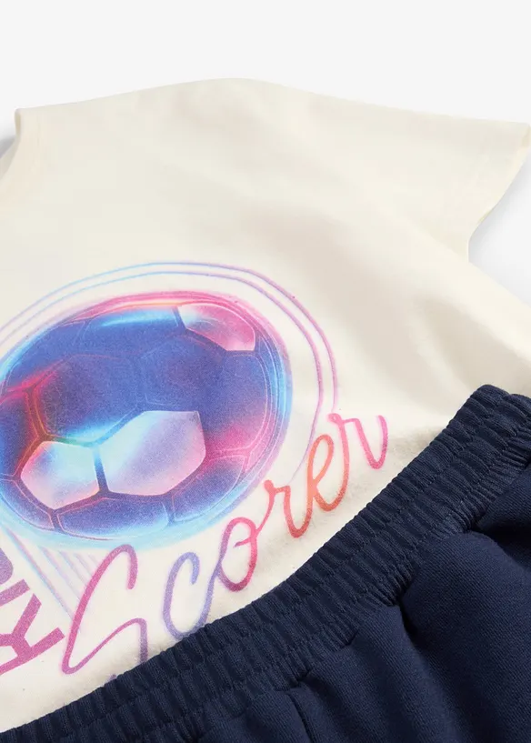 T-shirt et bermuda sweat 100% coton (ens. 2&nbsp;pces), bonprix