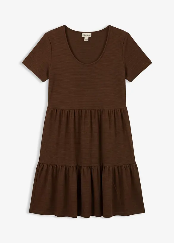 Robe en jersey textur&eacute;, bonprix