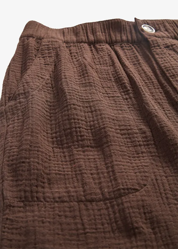 Pantalon large en gaze 100% coton, bonprix