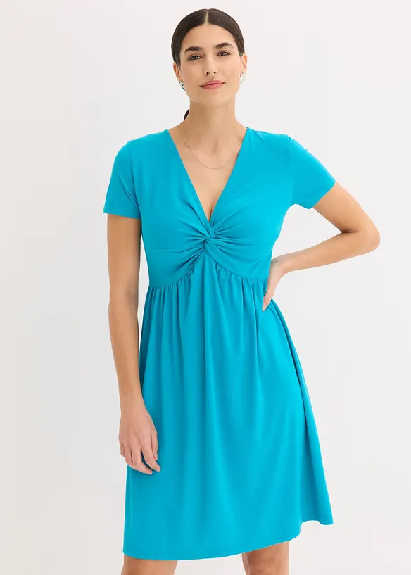 Robe en jersey &agrave; d&eacute;collet&eacute; plongeant, bonprix