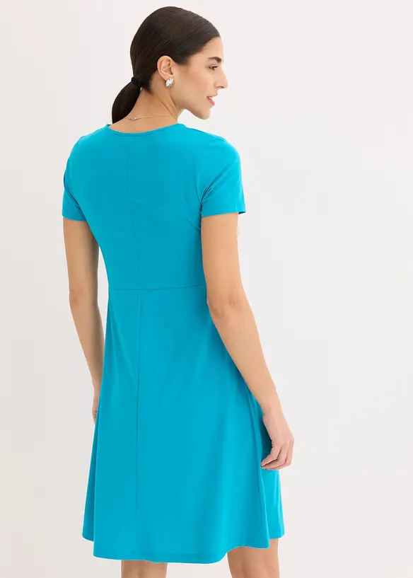 Robe en jersey &agrave; d&eacute;collet&eacute; plongeant, bonprix