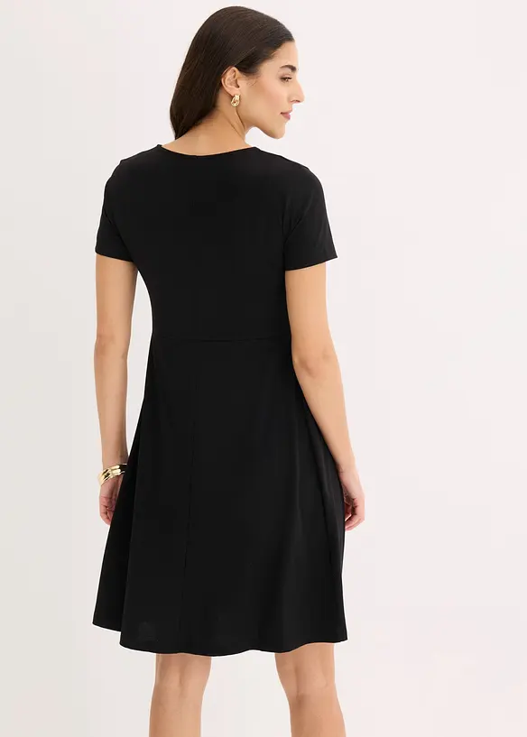 Jerseykleid mit tiefem Ausschnitt, bonprix