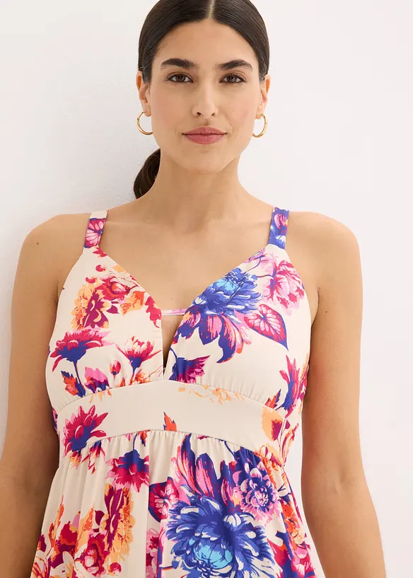 Maxikleid mit tiefem Ausschnitt, bonprix