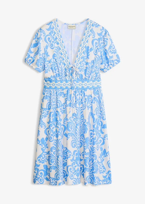 Jerseykleid mit tiefem Ausschnitt, bonprix