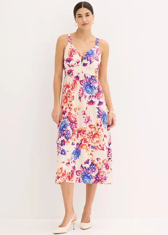 Maxikleid mit tiefem Ausschnitt, bonprix