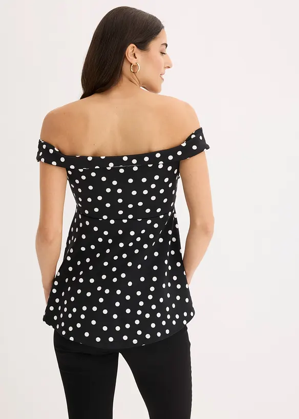 Cold-Shoulder-Shirt mit tiefem Ausschnitt, bonprix