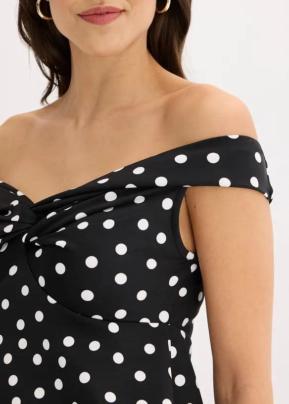 Cold-Shoulder-Shirt mit tiefem Ausschnitt, bonprix