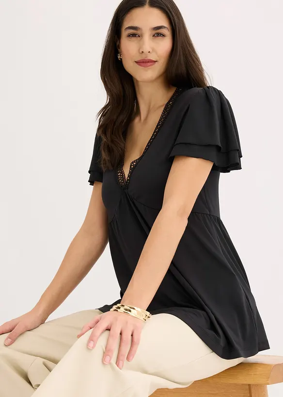 Shirt mit Spitze, bonprix