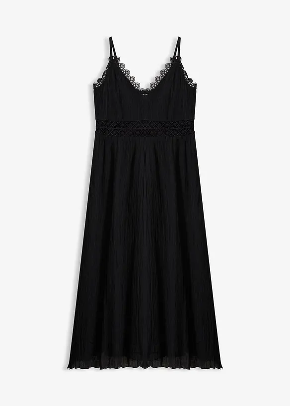 Midikleid mit Spitzeneinsatz, bonprix