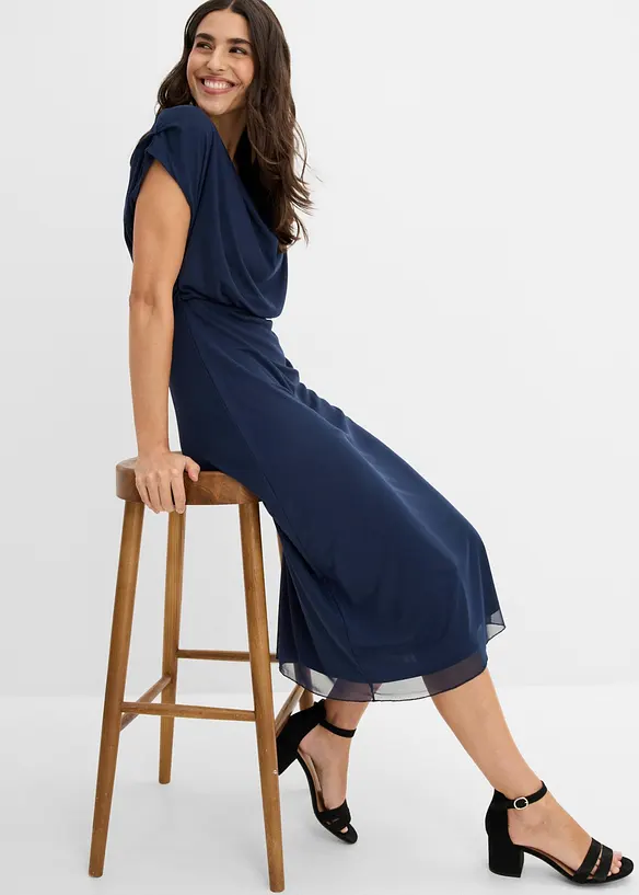 Robe en jersey mesh doux, bonprix