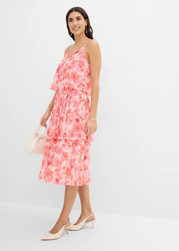 Midikleid aus softem Mesh, bonprix