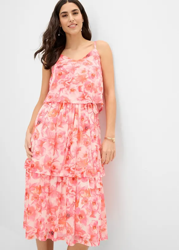 Midikleid aus softem Mesh, bonprix