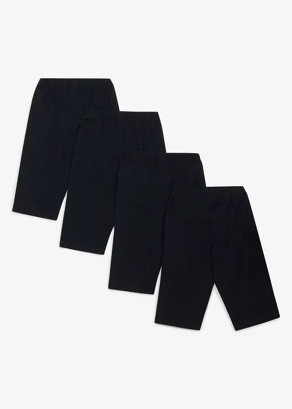 Radlerhose aus elastischem Bio-Baumwoll-Mix (4er Pack), bonprix