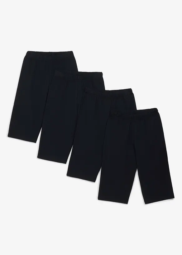 Radlerhose aus elastischem Bio-Baumwoll-Mix (4er Pack), bonprix