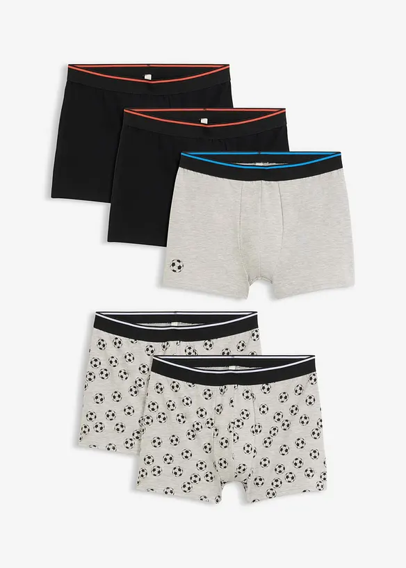 Lot de 5 boxers midi, bonprix