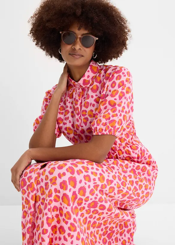 Blusenkleid aus luftigem Musselin, bonprix