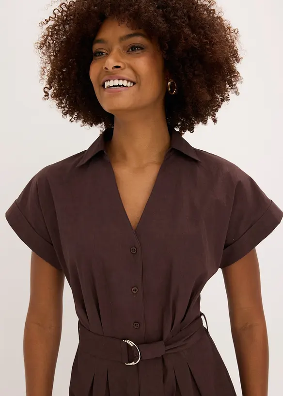 Combishort avec ceinture &agrave; nouer, bonprix