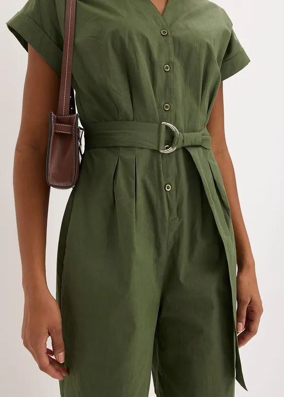 Jumpsuit mit Bindeg&uuml;rtel, bonprix