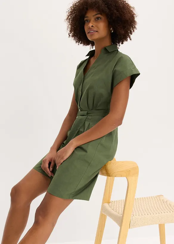 Jumpsuit mit Bindeg&uuml;rtel, bonprix