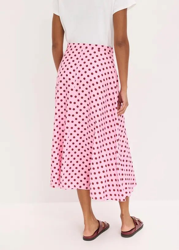 Jupe midi fluide en viscose m&eacute;lang&eacute;e, bonprix