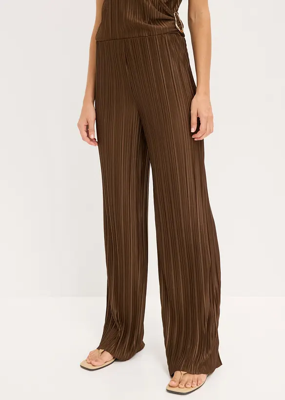 Pantalon palazzo pliss&eacute;, bonprix