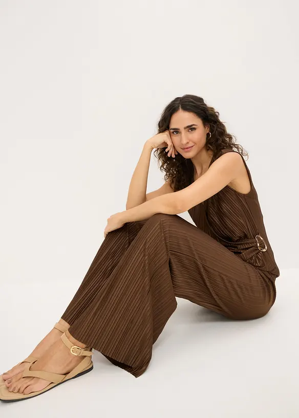 Pantalon palazzo pliss&eacute;, bonprix