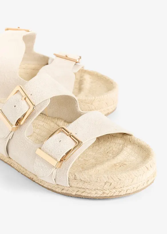 Pantoletten in Bast-Optik, bonprix