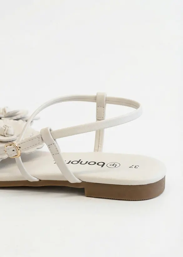 Riemchensandalen mit Bl&uuml;ten, bonprix