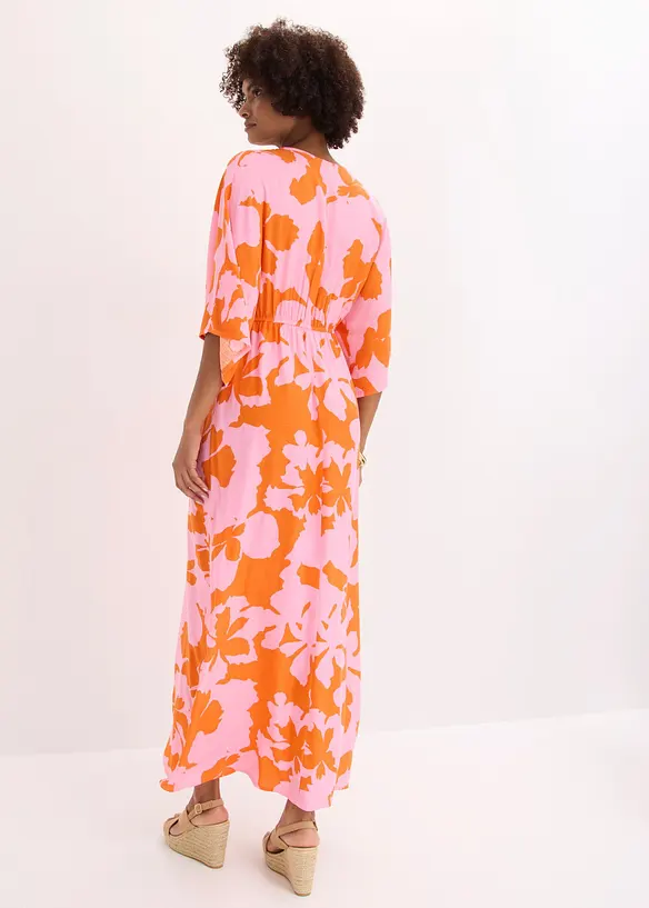 Robe longue en satin fluide, bonprix