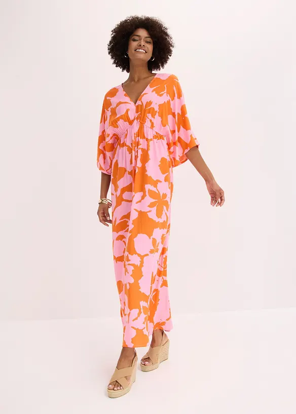 Robe longue en satin fluide, bonprix