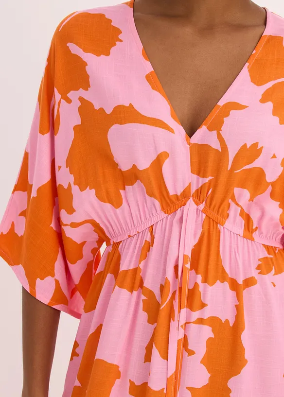 Robe longue en satin fluide, bonprix