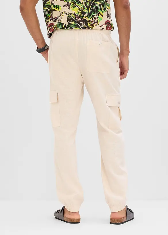 Cargo-Joggpants aus k&uuml;hlendem Leinen-Mix, bonprix