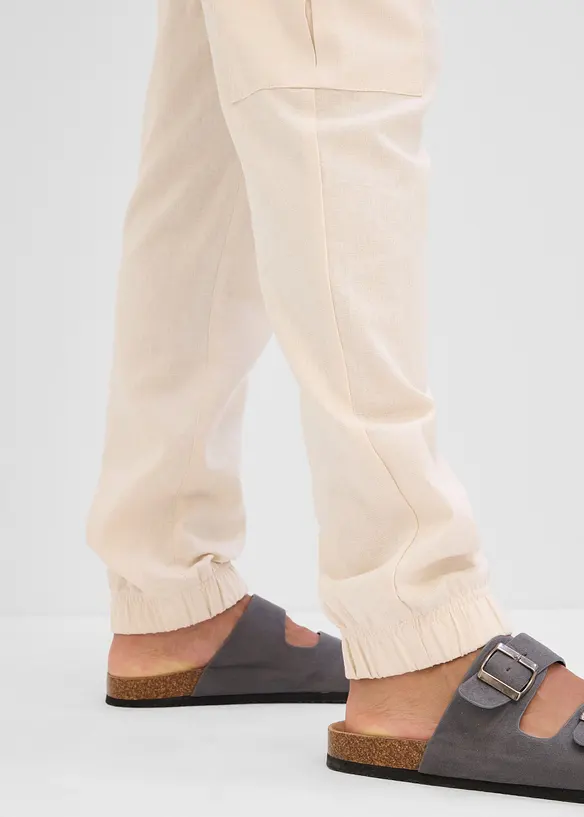 Cargo-Joggpants aus k&uuml;hlendem Leinen-Mix, bonprix