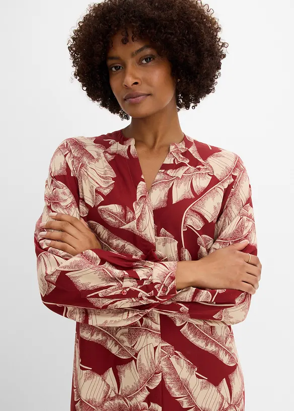 Kaftan-Kleid aus flie&szlig;ender Viskose, bonprix