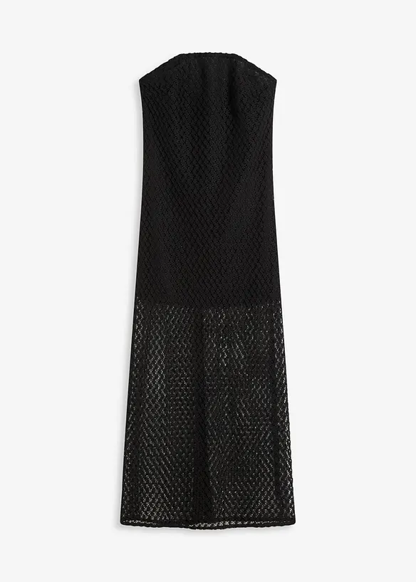 Robe col Bardot avec dentelle, bonprix