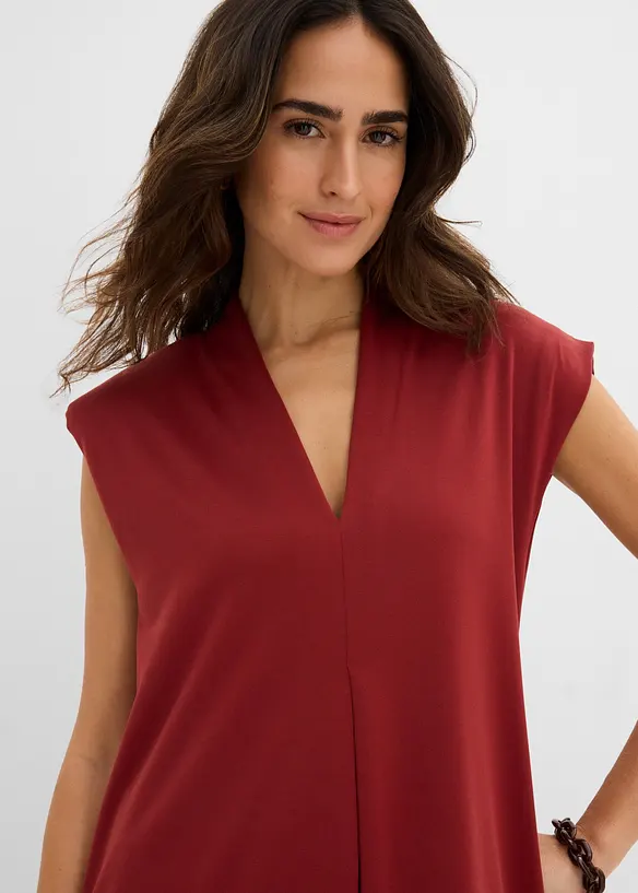 Jerseykleid aus Viskose-Mix mit Schulterpolster, bonprix