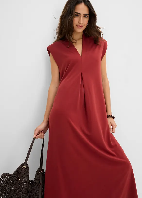 Jerseykleid aus Viskose-Mix mit Schulterpolster, bonprix